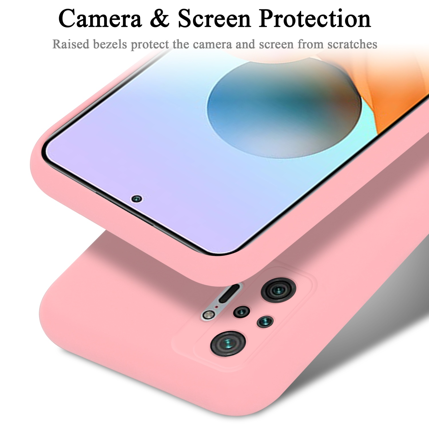 Xiaomi, PRO, NOTE 10 im Style, RedMi Case Liquid PINK LIQUID Hülle Silicone CADORABO Backcover,
