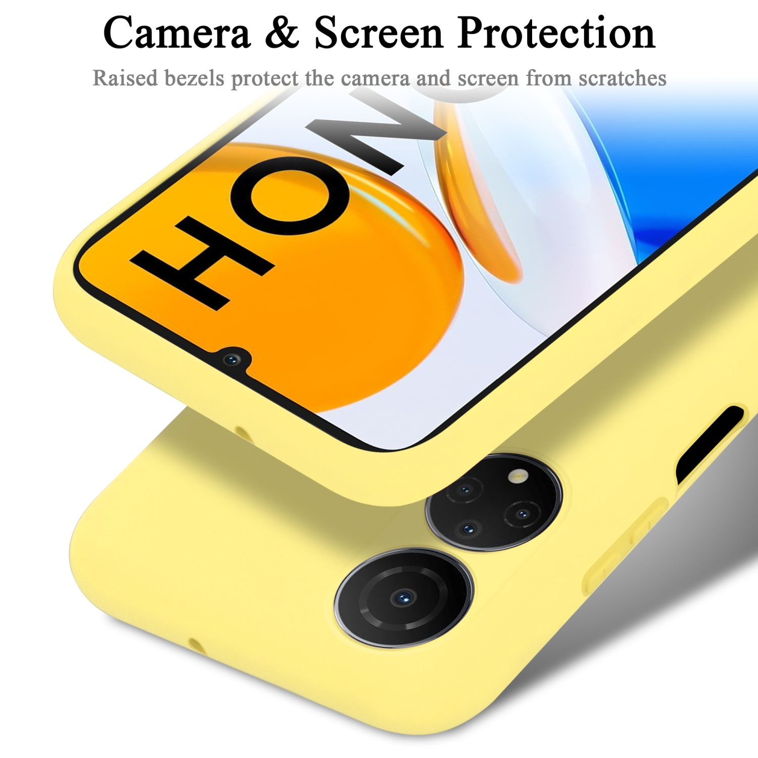 Style, Hülle LIQUID Silicone Backcover, GELB X7, Liquid Case Honor, CADORABO im