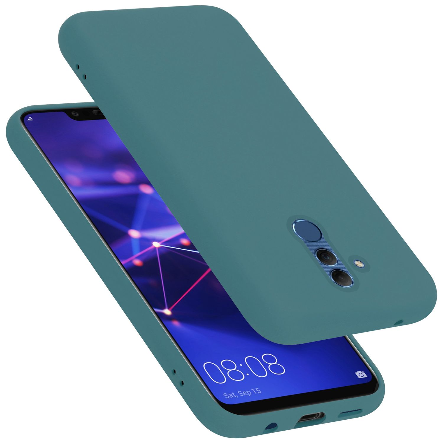 Hülle GRÜN Case MATE Silicone Backcover, Liquid Style, CADORABO im LIQUID Huawei, LITE, 20