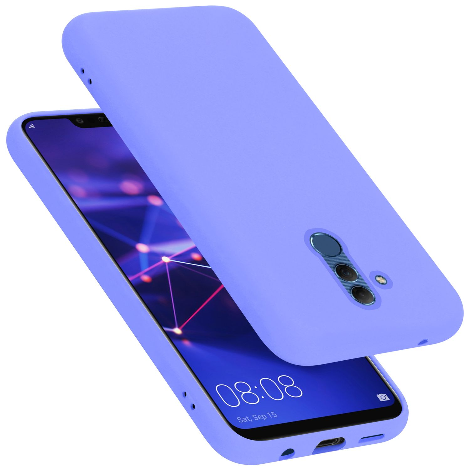 im Silicone LITE, CADORABO Huawei, 20 Style, Backcover, Liquid MATE HELL Case LIQUID LILA Hülle