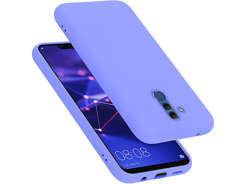 CADORABO Hülle im Liquid Silicone Case Style, Backcover, Huawei, MATE 20 LITE, LIQUID HELL LILA
