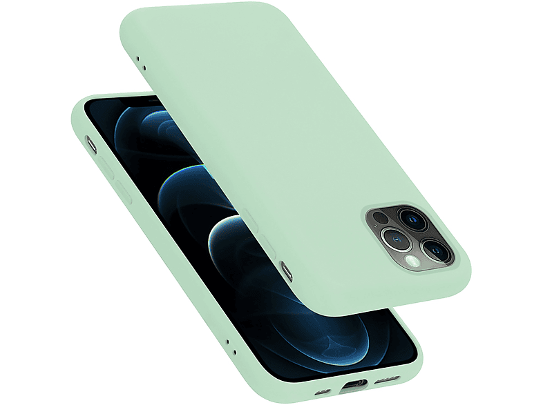 CADORABO Hülle im Liquid Apple, HELL Silicone Style, Backcover, PRO, 12 iPhone GRÜN 12 LIQUID / Case