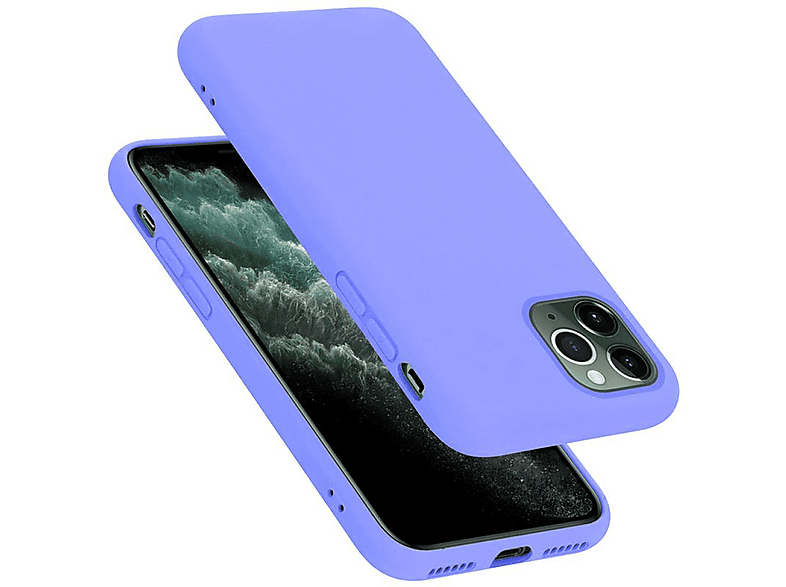CADORABO Hülle im Liquid Silicone Case Style, Backcover, Apple, iPhone 11 PRO MAX, LIQUID HELL LILA