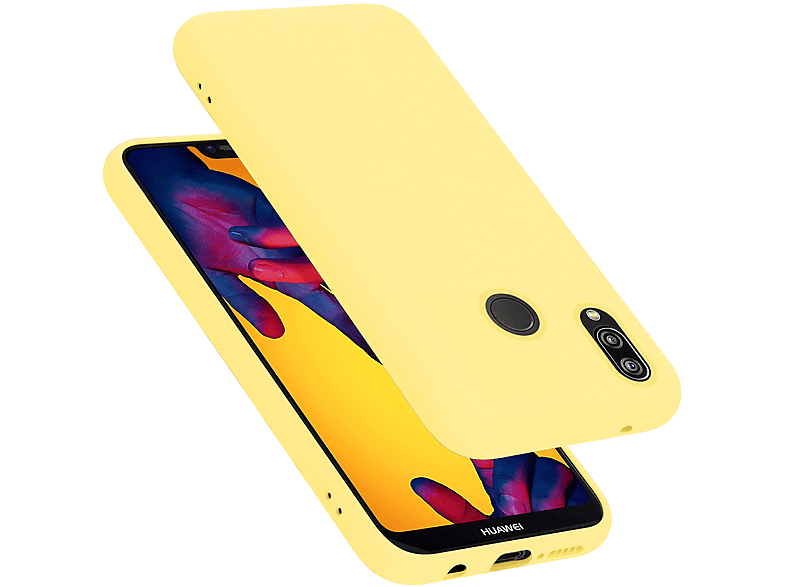 CADORABO - Custodia Compatibile Con Huawei P20 Pro / P20 Plus In Liquid Giallo - Coperchio Protettivo In Silicone Tpu Flessibile