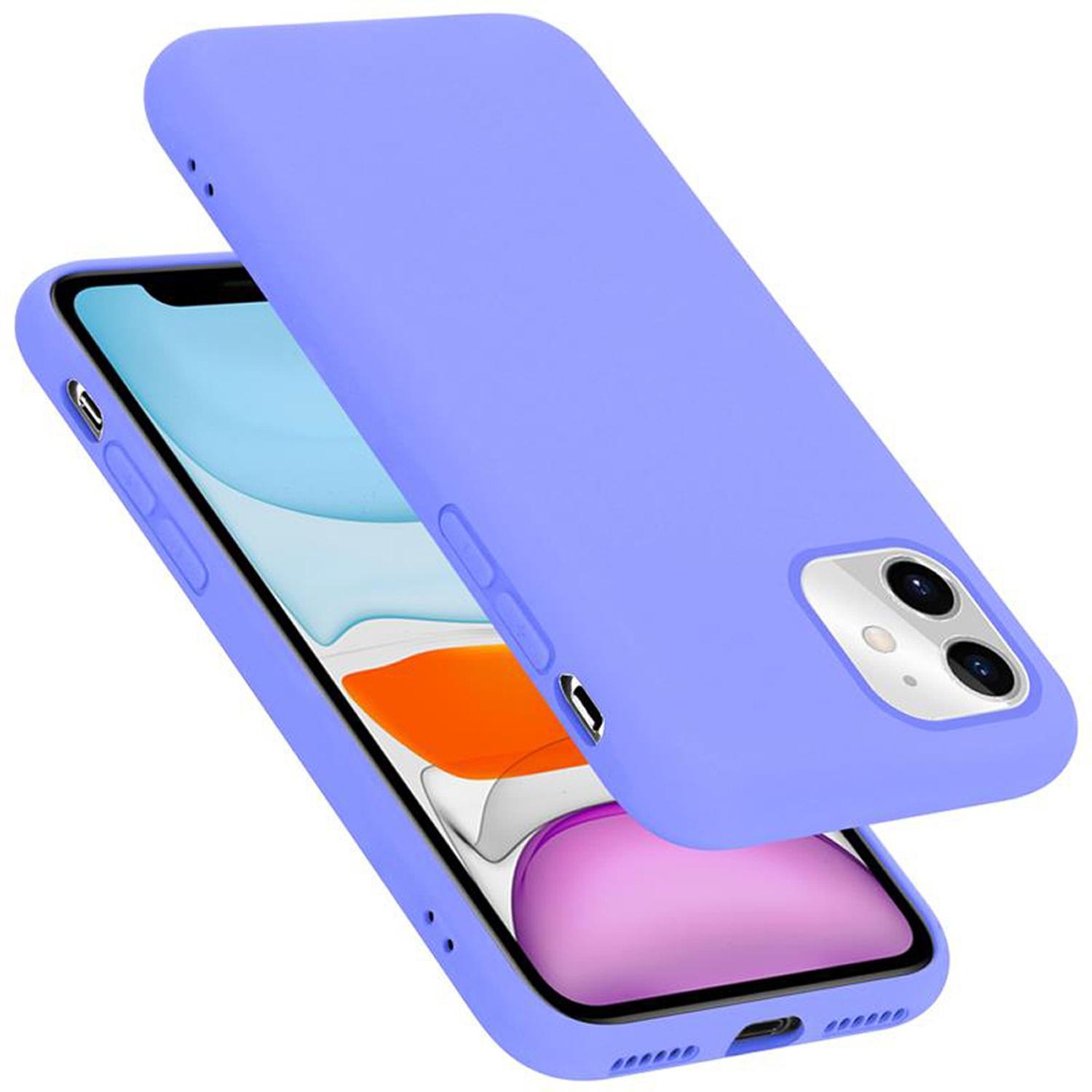 CADORABO iPhone HELL Style, Backcover, Hülle 11, LIQUID Liquid LILA Silicone Case im Apple,