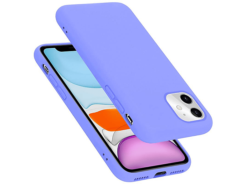 CADORABO Hülle im Liquid Silicone Case Style, Backcover, Apple, iPhone 11, LIQUID HELL LILA