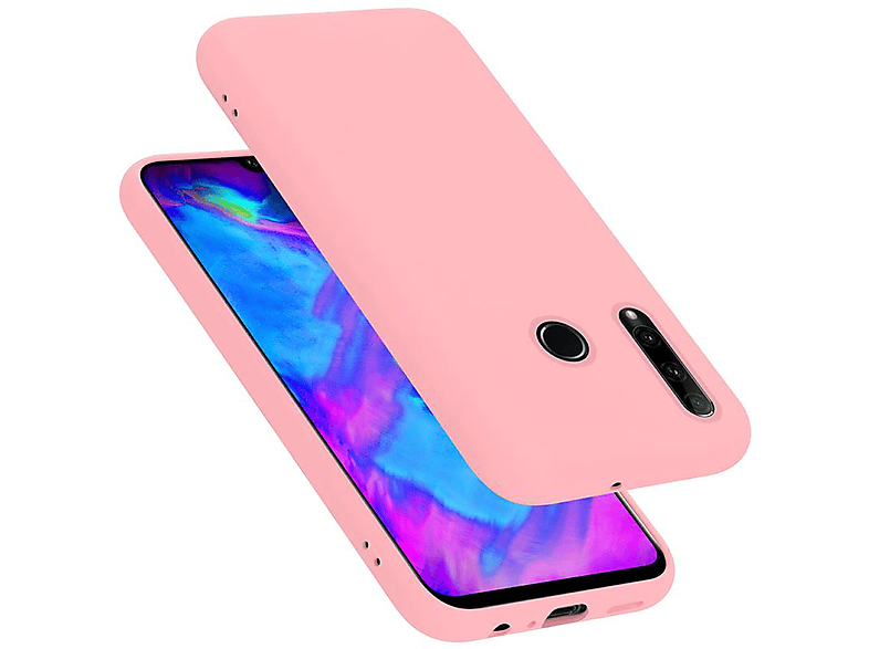 CADORABO Hülle im Liquid Silicone Case Style, Backcover, Honor, 10i / 20i / 20 LITE / Huawei Enjoy 9S, LIQUID PINK