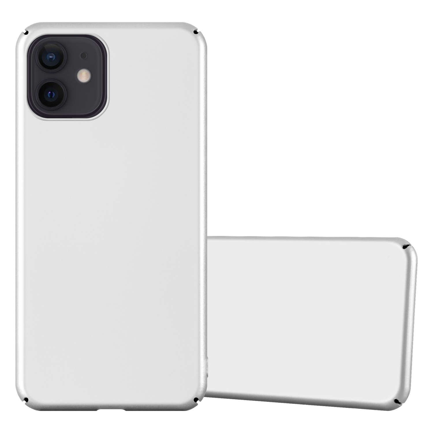 12 Matt Hard Case MINI, Style, METALL iPhone Backcover, im Apple, CADORABO Metall Hülle SILBER