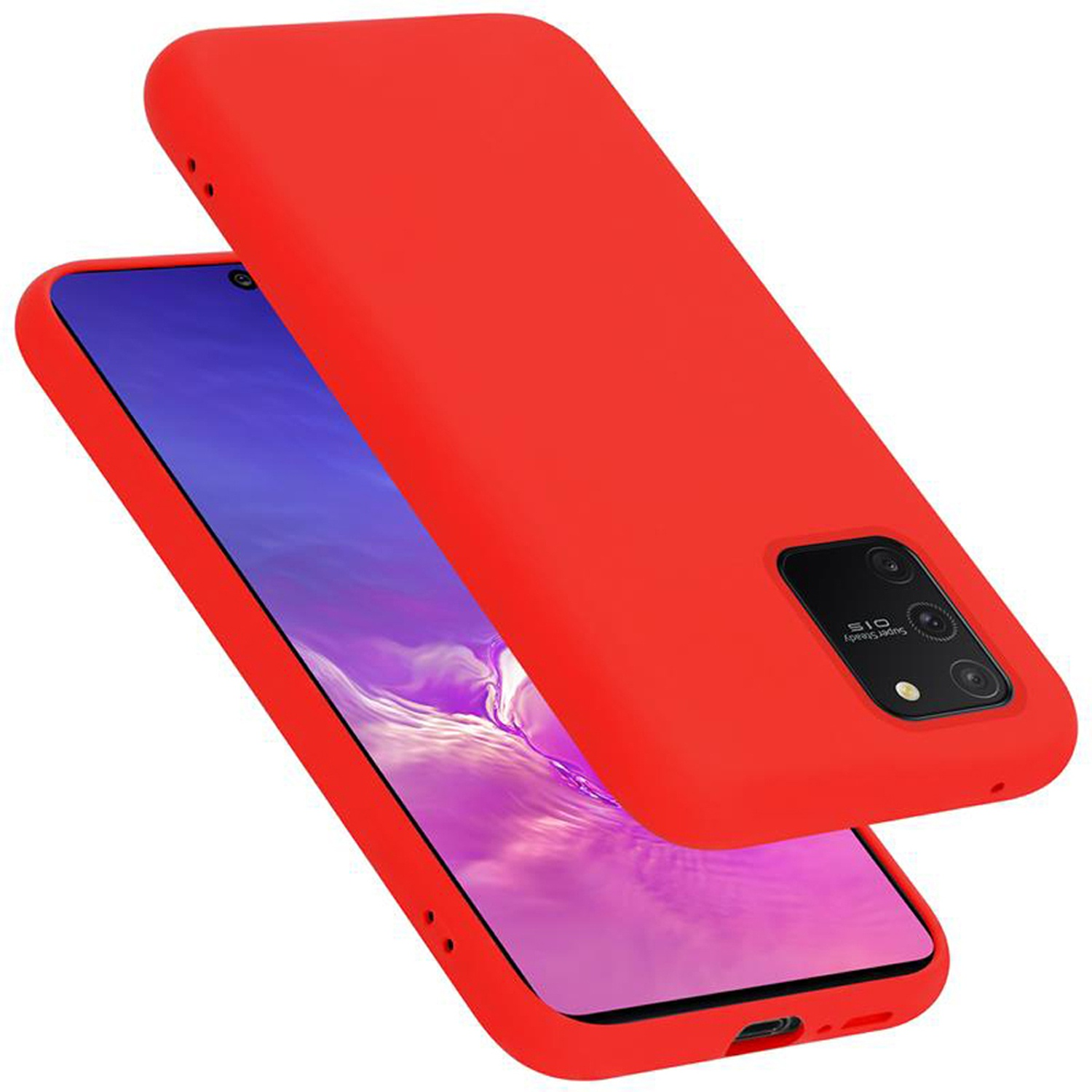 im Samsung, Galaxy CADORABO Backcover, LIQUID Hülle / M80s, / Style, A91 Liquid S10 Case LITE ROT Silicone