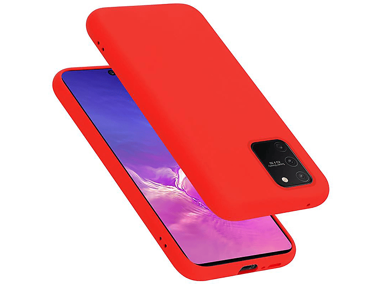 M80s, Style, ROT Samsung, S10 Liquid LITE A91 Case / Silicone CADORABO LIQUID Galaxy Backcover, / Hülle im