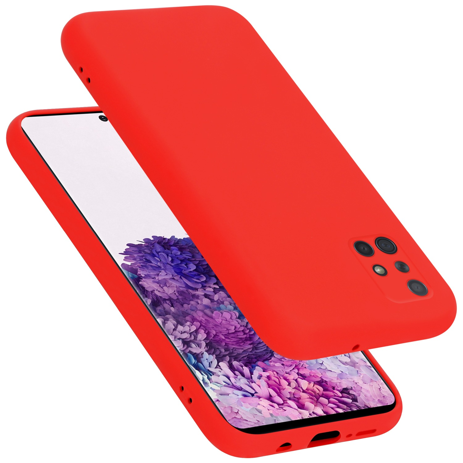 CADORABO Hülle im LIQUID Liquid 4G, ROT Case Style, A71 Backcover, Samsung, Galaxy Silicone