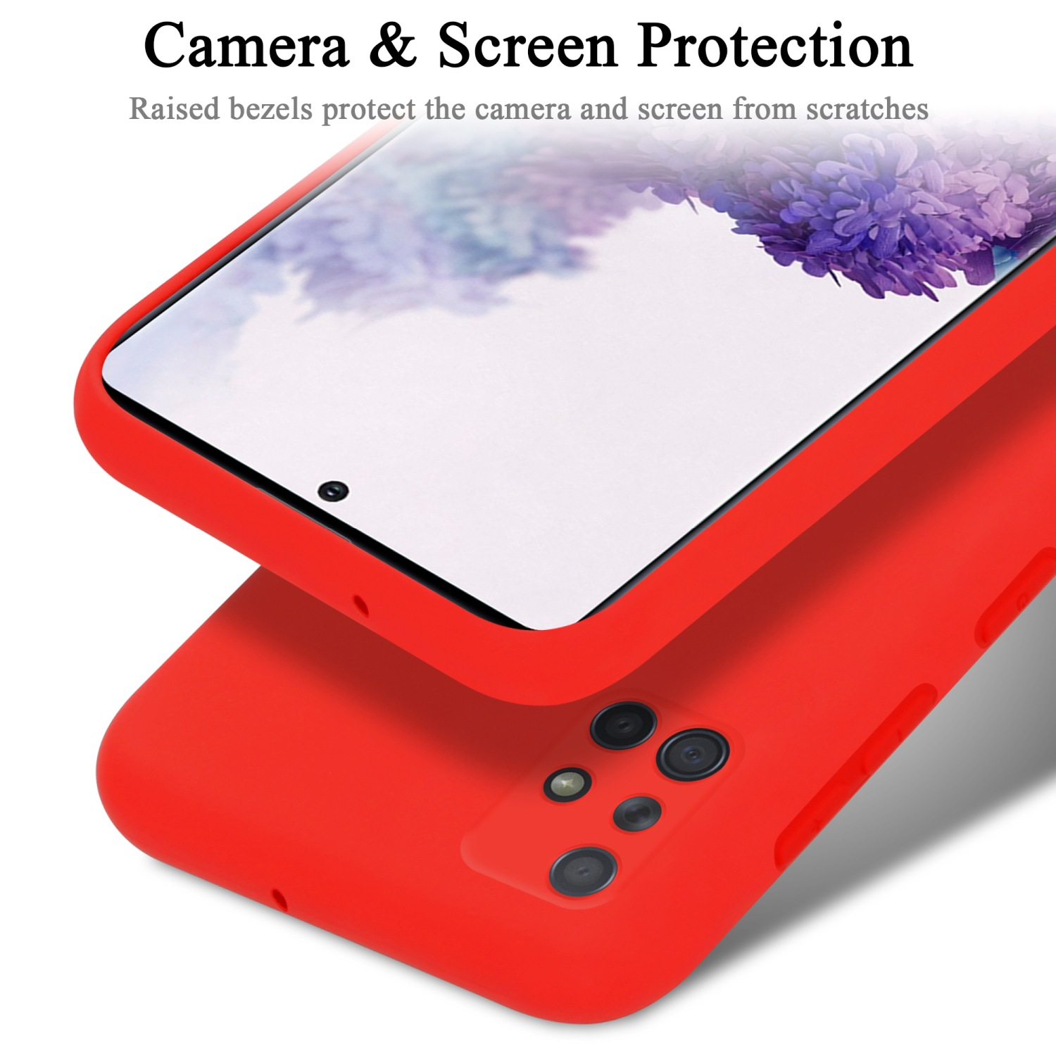 CADORABO Hülle im LIQUID Liquid 4G, ROT Case Style, A71 Backcover, Samsung, Galaxy Silicone