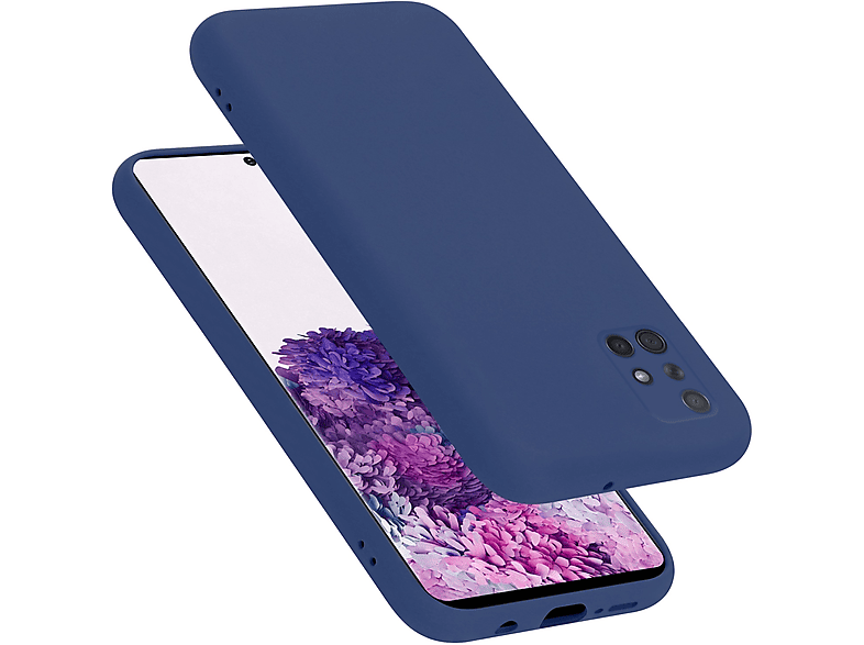 CADORABO Hülle im Liquid Silicone Case Style, Backcover, Samsung, Galaxy A71 4G, LIQUID BLAU