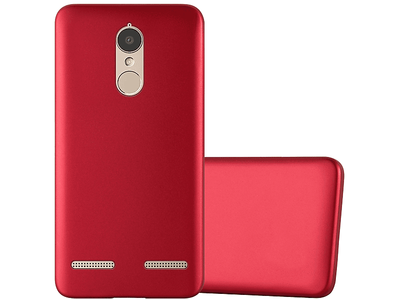 TPU ROT METALLIC POWER, K6 Backcover, Metallic Hülle, Matt Lenovo, K6 CADORABO /