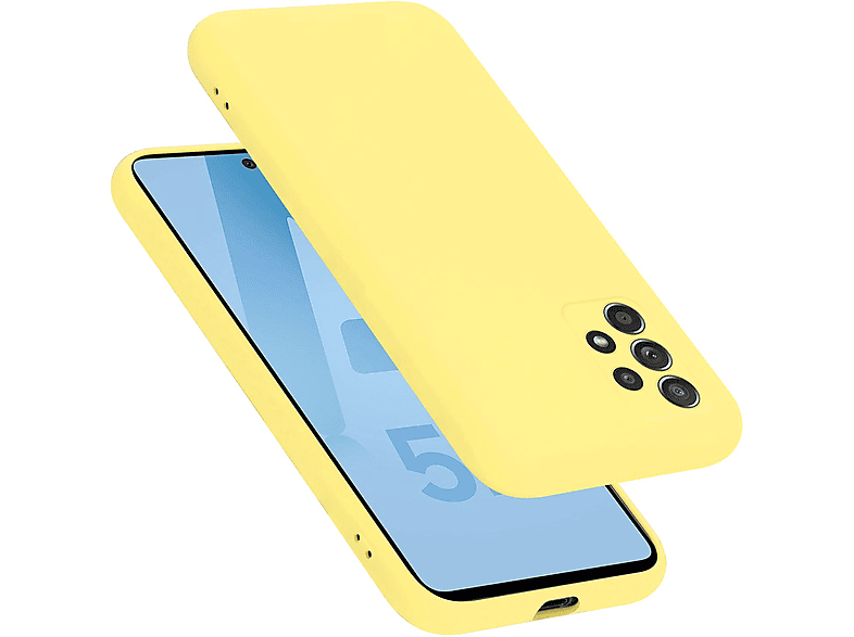 CADORABO Hülle im Liquid Silicone Case Style, Backcover, Samsung, Galaxy A52 (4G / 5G) / A52s, LIQUID GELB