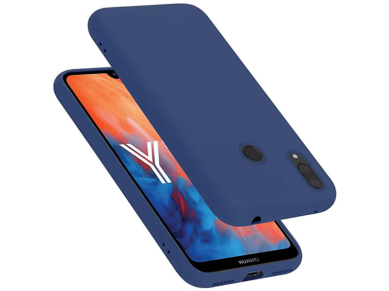 Huawei, Style, 2019 im Silicone Hülle Y7 Y7 / BLAU Liquid LIQUID Case Backcover, PRIME CADORABO 2019,