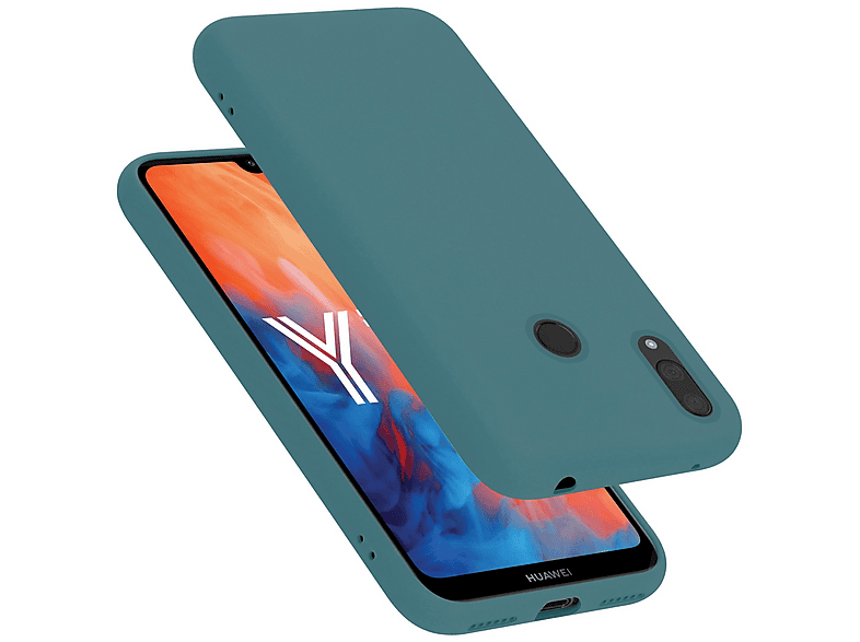 Custodia HULLIN Per Huawei Y7 2019 / Y7 Pro / Y7 Prime / Y7S - Silicone Colorato Erba Viola - Foto 4