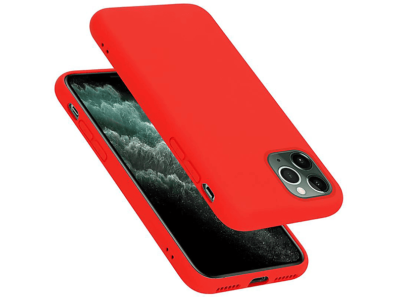 CADORABO Hülle im Liquid Silicone Case Style, Backcover, Apple, iPhone 11 PRO MAX, LIQUID ROT