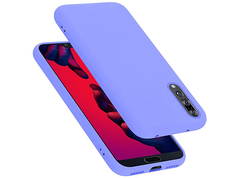 CADORABO Hülle im Liquid Silicone Case Style, Backcover, Huawei, P20 PRO / P20 PLUS, LIQUID HELL LILA