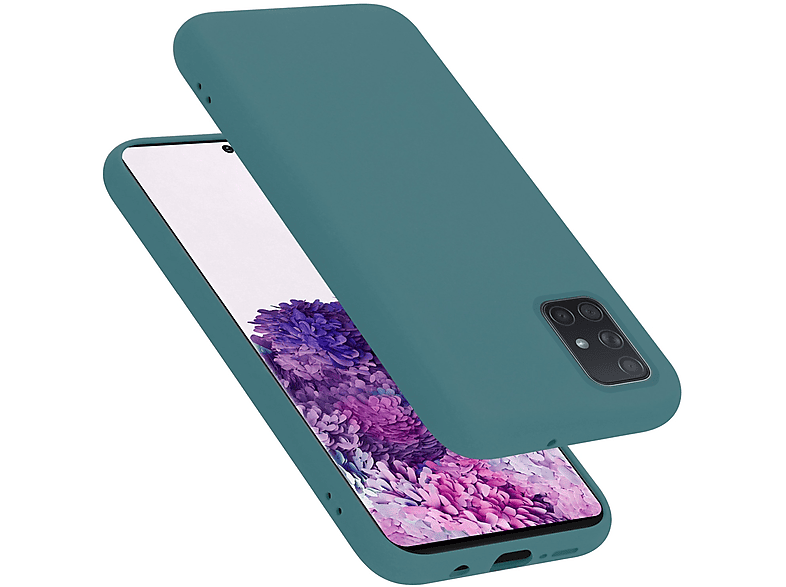 CADORABO Hülle im Liquid Silicone Case Style, Backcover, Samsung, Galaxy A71 4G, LIQUID GRÜN