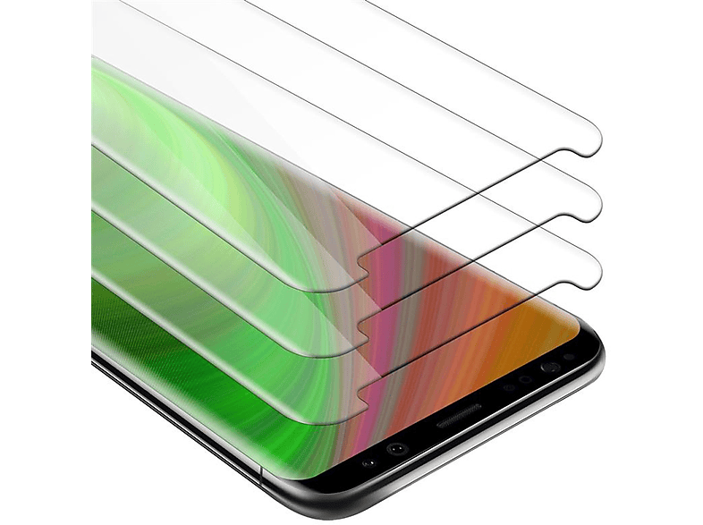 CADORABO 3x Schutzglas Tempered Glas Schutzfolie(für Samsung Galaxy S8 PLUS)