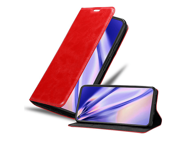 Custodia Libro Cadorabo Per Google Pixel 5 - Rosso Mela - Portafoglio Con Vani Carte E Supporto