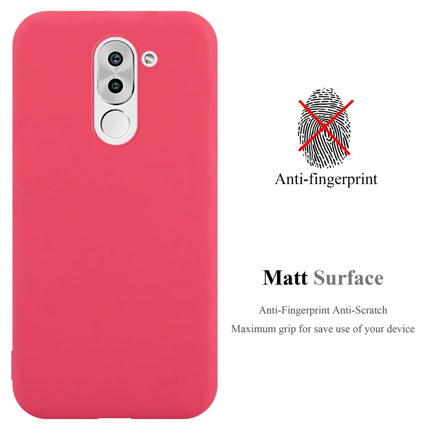 CADORABO Hülle im TPU LITE 6X, Style, GR5 Candy MATE 2017 / CANDY Honor 9 ROT Backcover, / Huawei