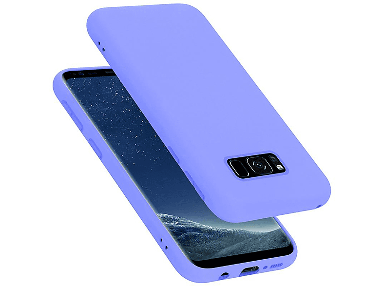 CADORABO Hülle im Liquid Silicone Case Style, Backcover, Samsung, Galaxy S8, LIQUID HELL LILA