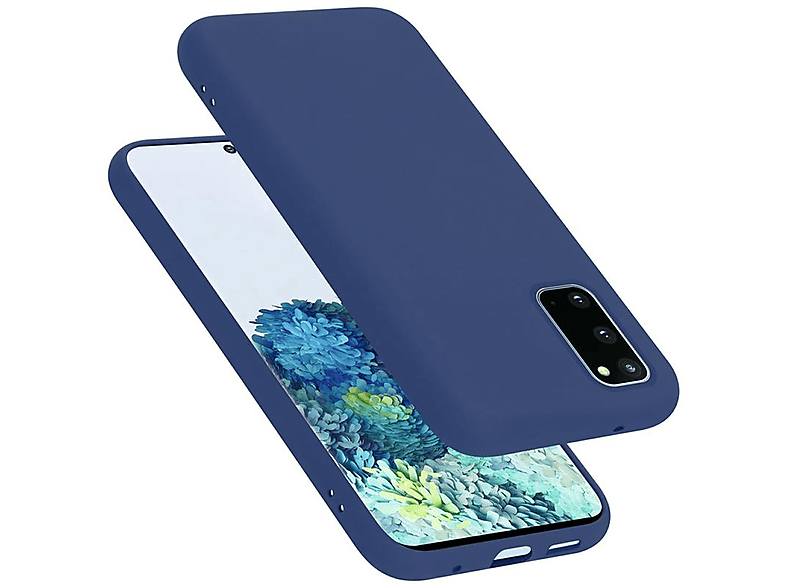 CADORABO Hülle im BLAU Galaxy Backcover, LIQUID Case Silicone Style, Samsung, Liquid S20