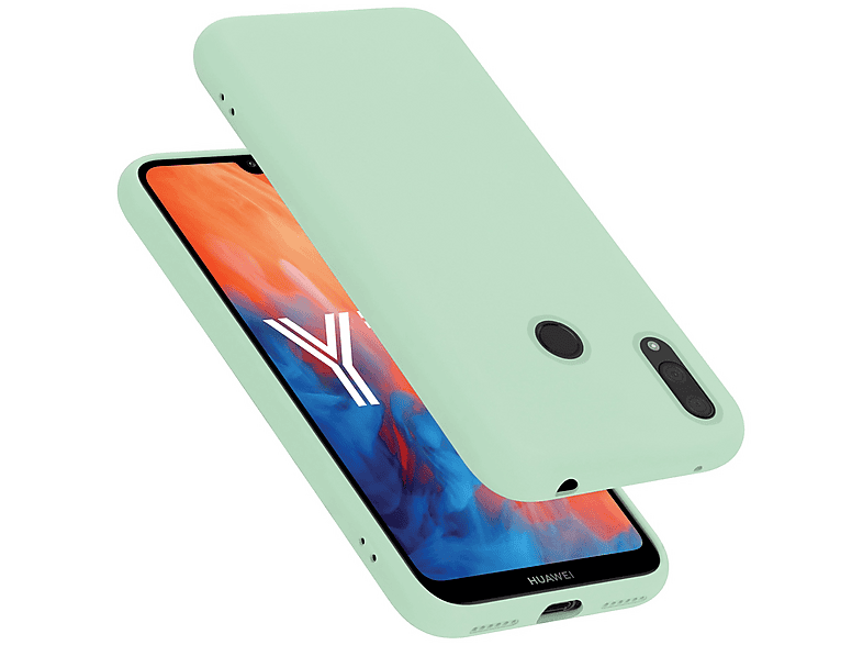 MOEX Collana E Tracolla Per Cellulare Per Huawei Y7 (2019) | Custodia In Silicio Con Cinturino Regolabile Grigia - Mani Libere E Stile Unico