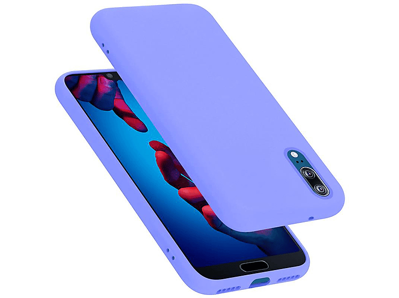 CADORABO Hülle im Liquid Backcover, Style, LIQUID P20, HELL Huawei, Silicone LILA Case
