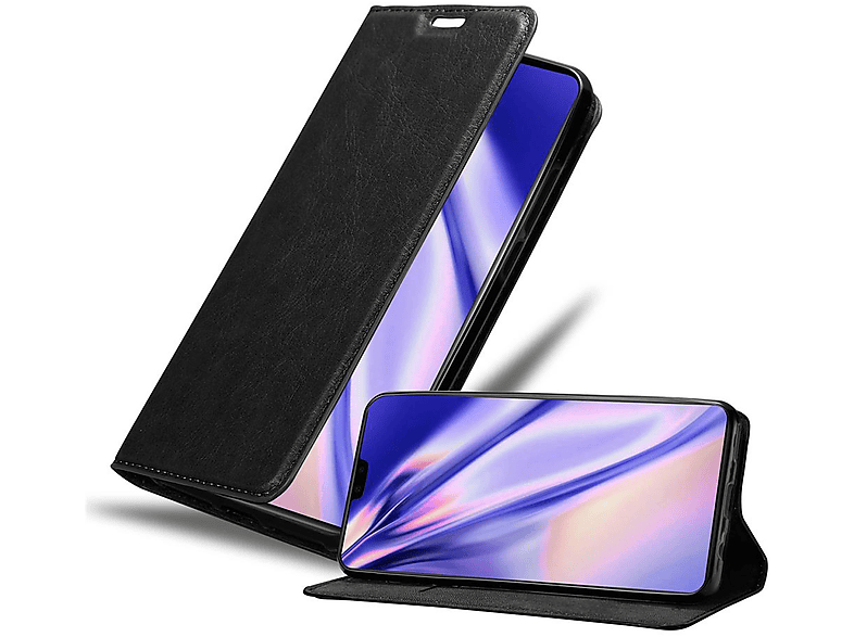 Funda De Cuero PU Para Huawei Y5 2018 Con Ventana Visible Y Cierre Magnético - Ranuras Para Tarjetas Y Soporte Plegable