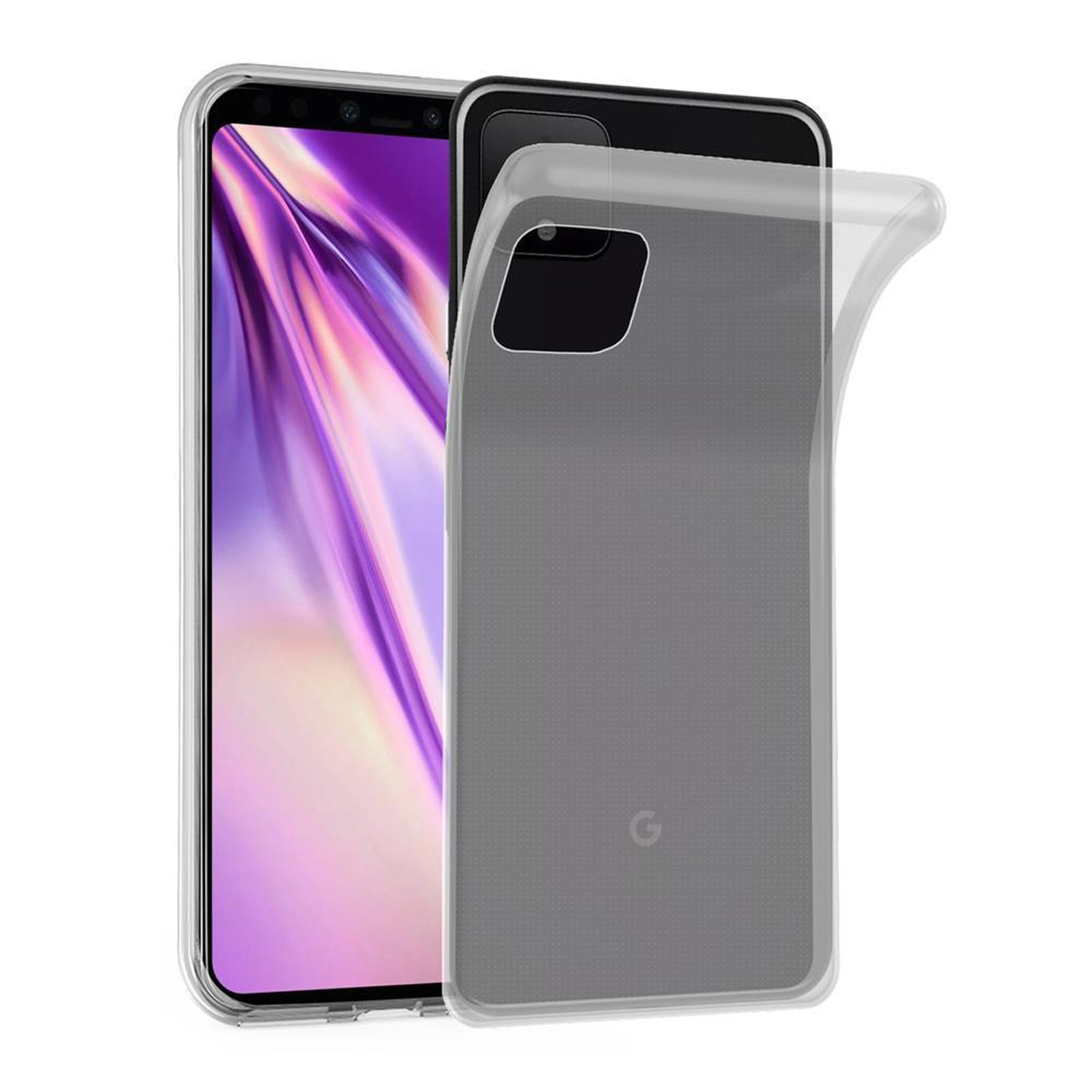 Schutzhülle, VOLL Ultra Slim Backcover, CADORABO PIXEL TPU Google, 4, AIR TRANSPARENT