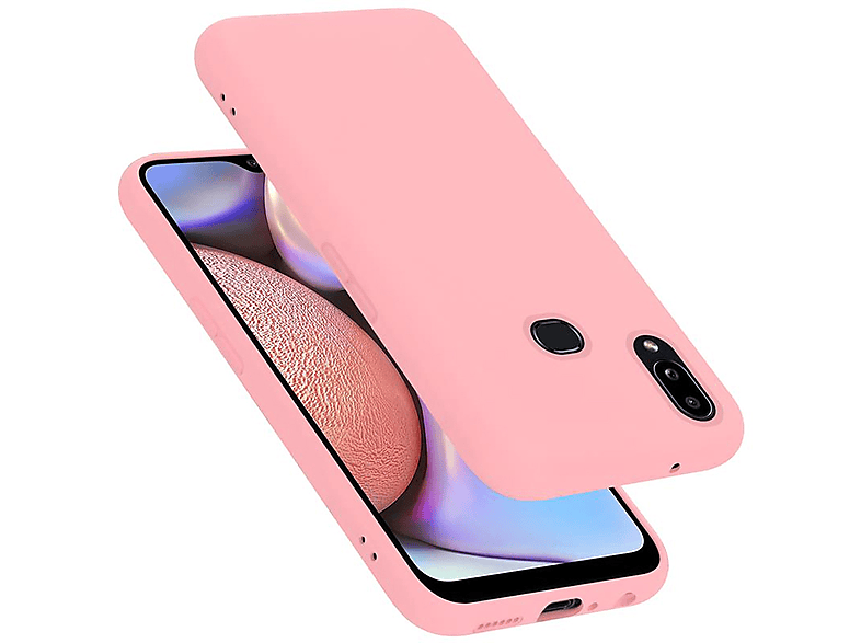 CADORABO Hülle Style, M01s, Liquid Silicone / PINK LIQUID Case Galaxy im A10s Samsung, Backcover