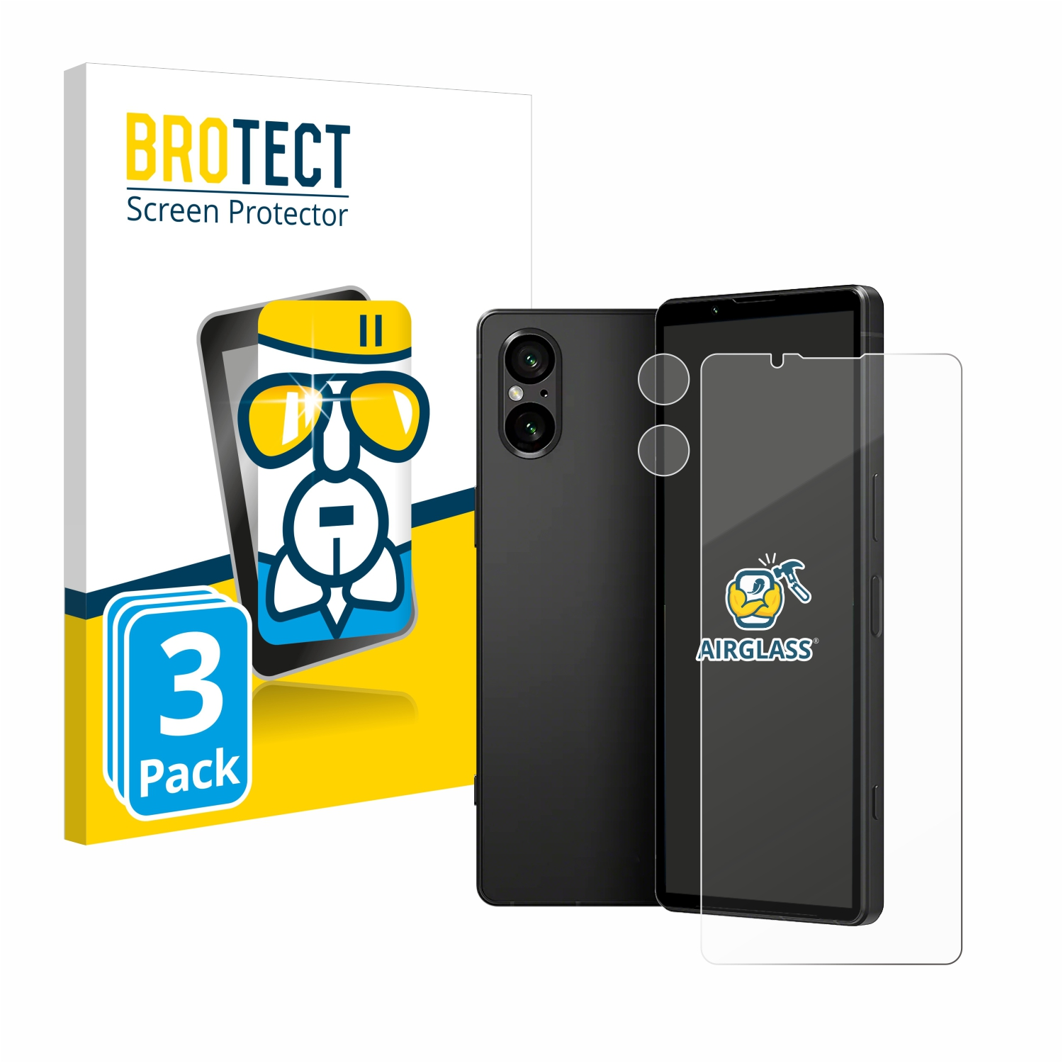 BROTECT 3x Airglass klare Schutzfolie(für 5 Sony V) Xperia