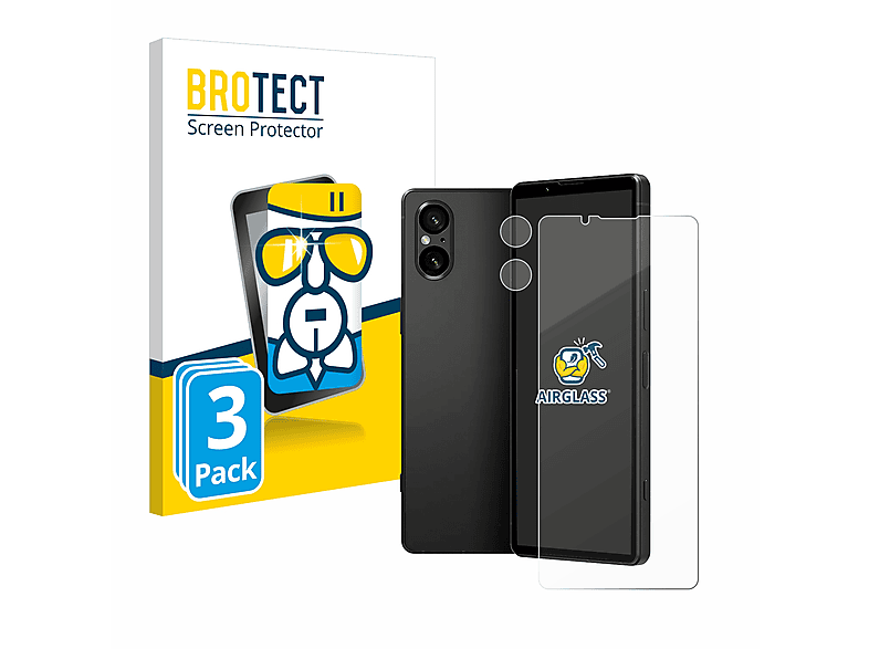 BROTECT 3x Airglass klare Schutzfolie(für Sony Xperia 5 V)