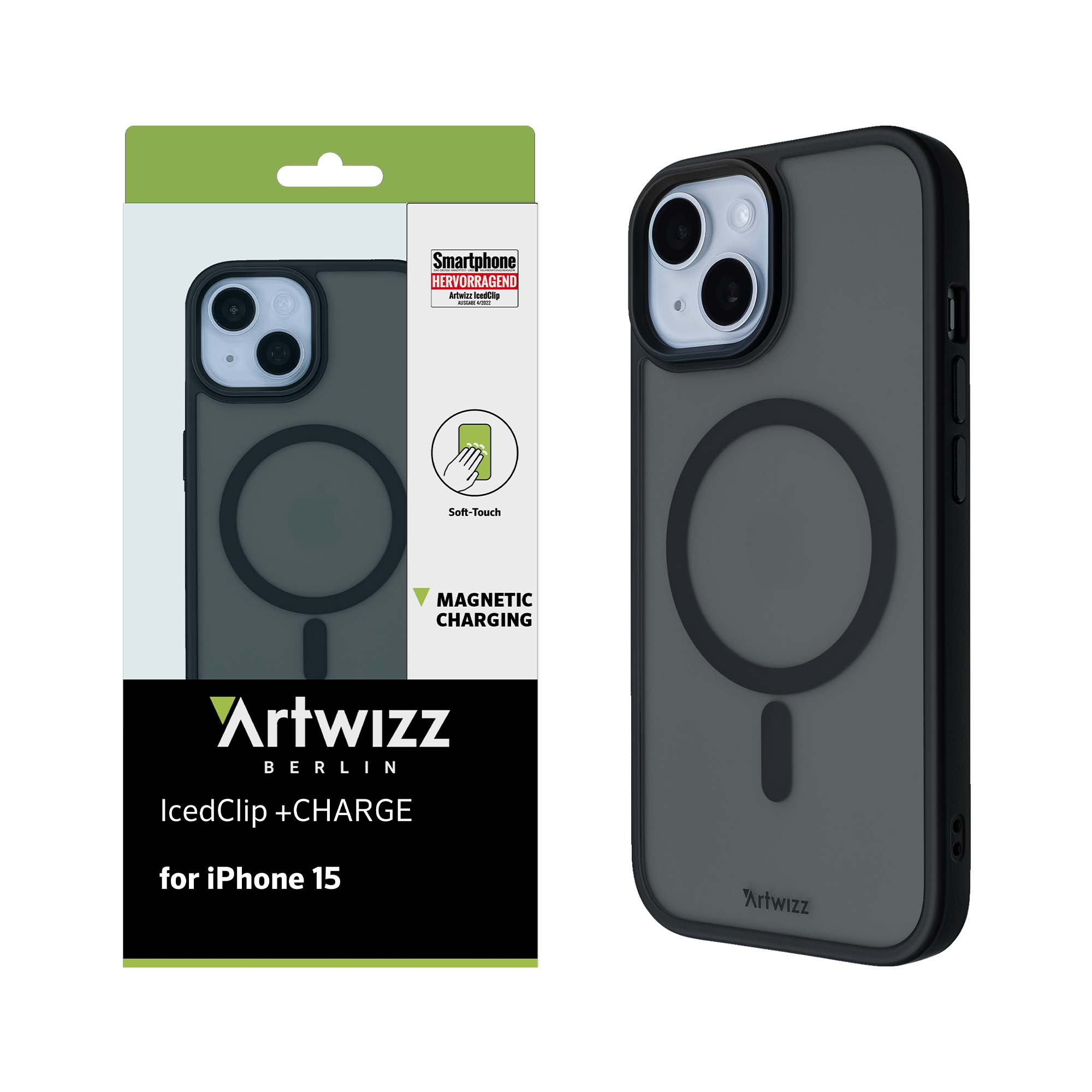 ARTWIZZ IcedClip 15, Schwarz Backcover, Apple, +CHARGE, iPhone