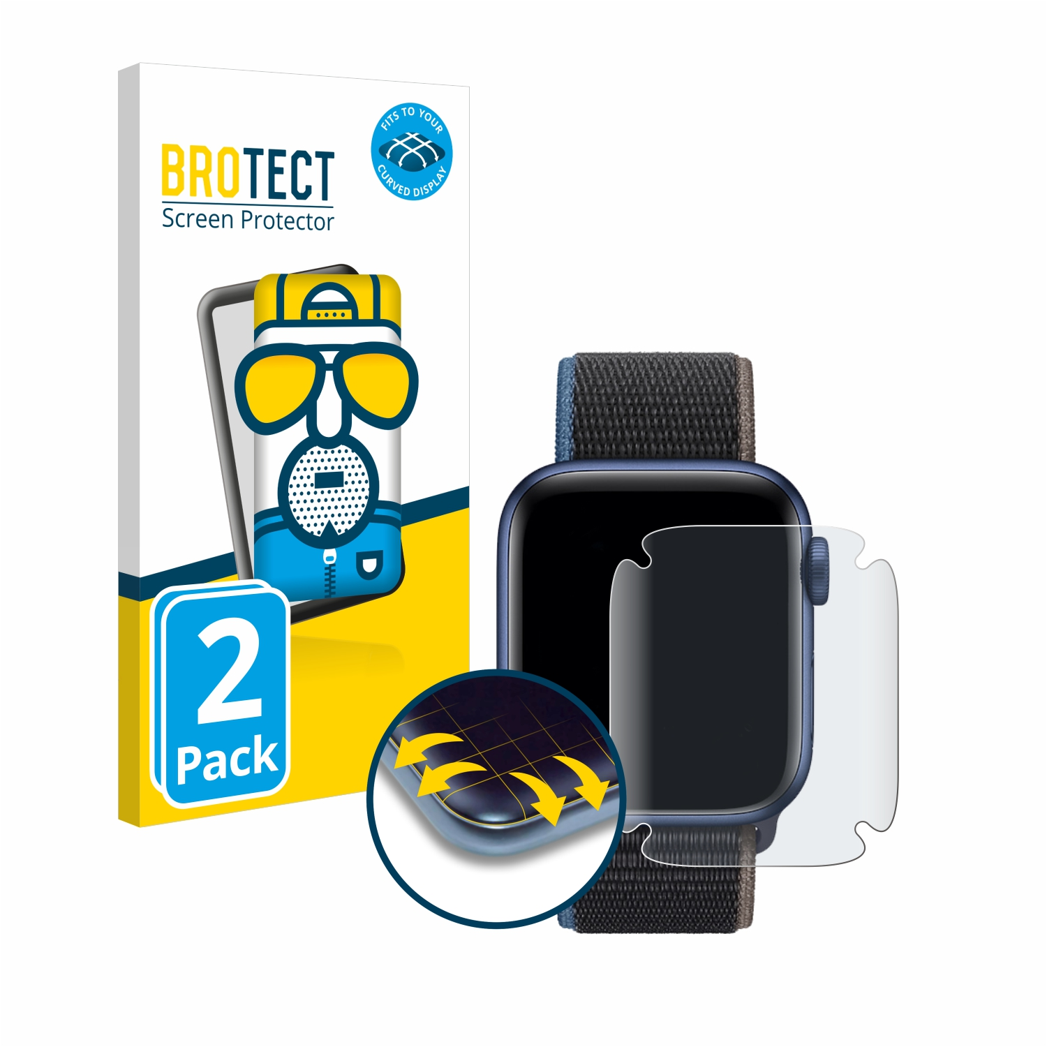 BROTECT 2x Flex matt Watch mm)) Full-Cover Apple Curved Series 3D 6 Schutzfolie(für (40
