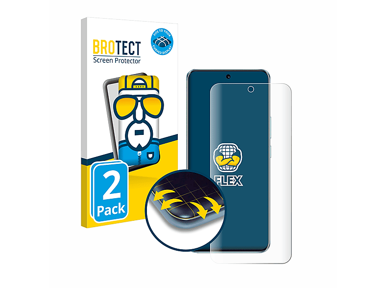 BROTECT Schutzfolie(für 2x Curved Flex Honor 3D Full-Cover 90)