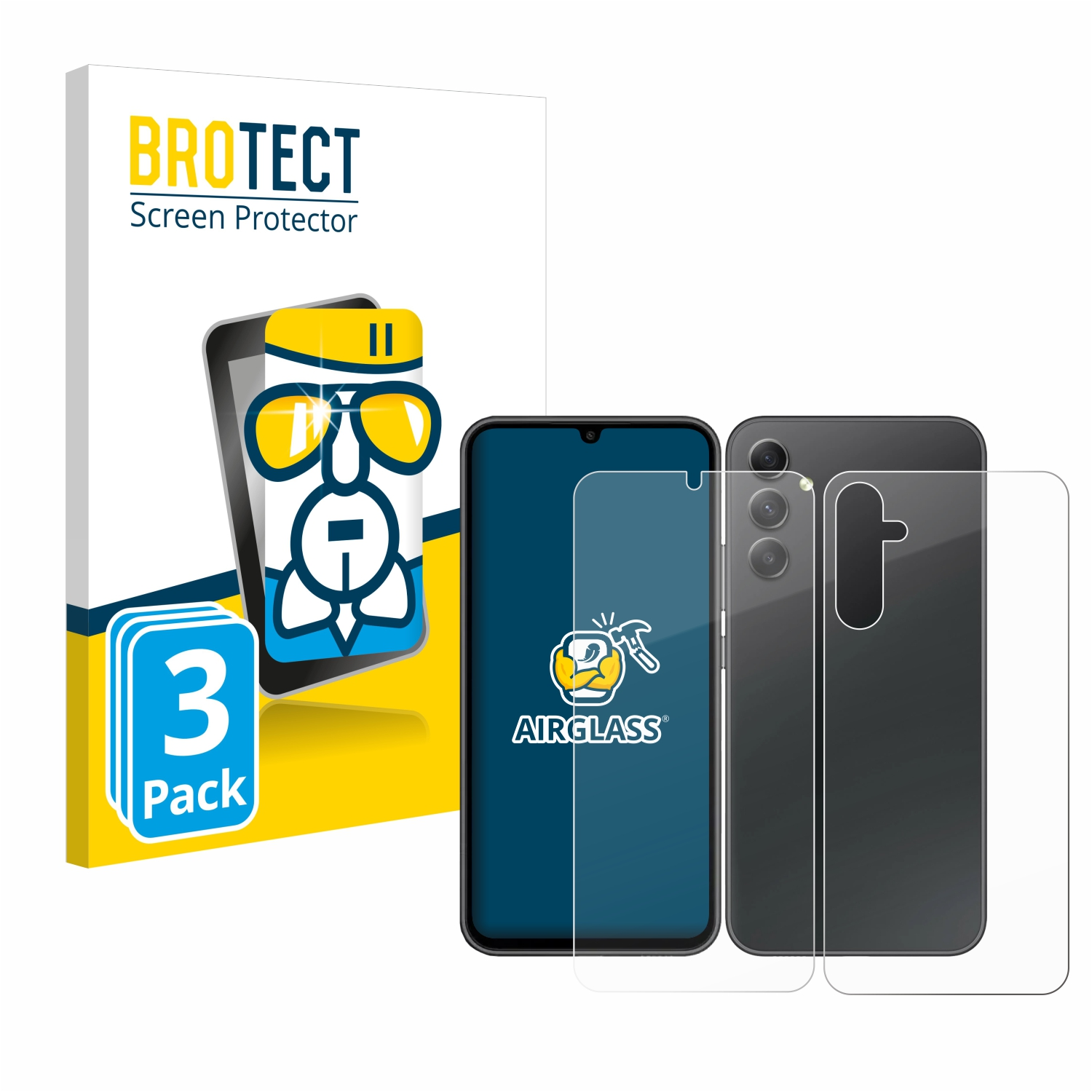 3x Schutzfolie(für BROTECT 5G) A34 Samsung Airglass klare Galaxy