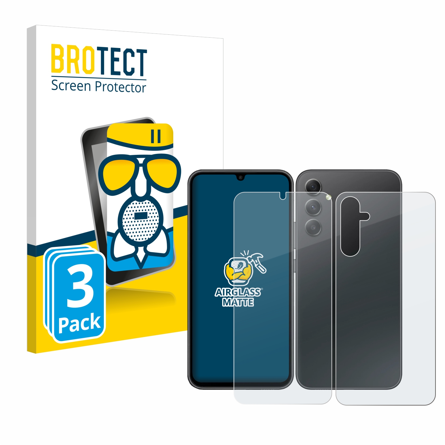 Samsung Galaxy Airglass BROTECT A34 matte Schutzfolie(für 5G) 3x