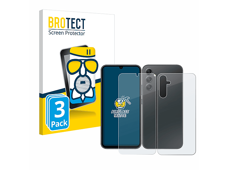 BROTECT 3x Samsung 5G) Galaxy matte Airglass Schutzfolie(für A34