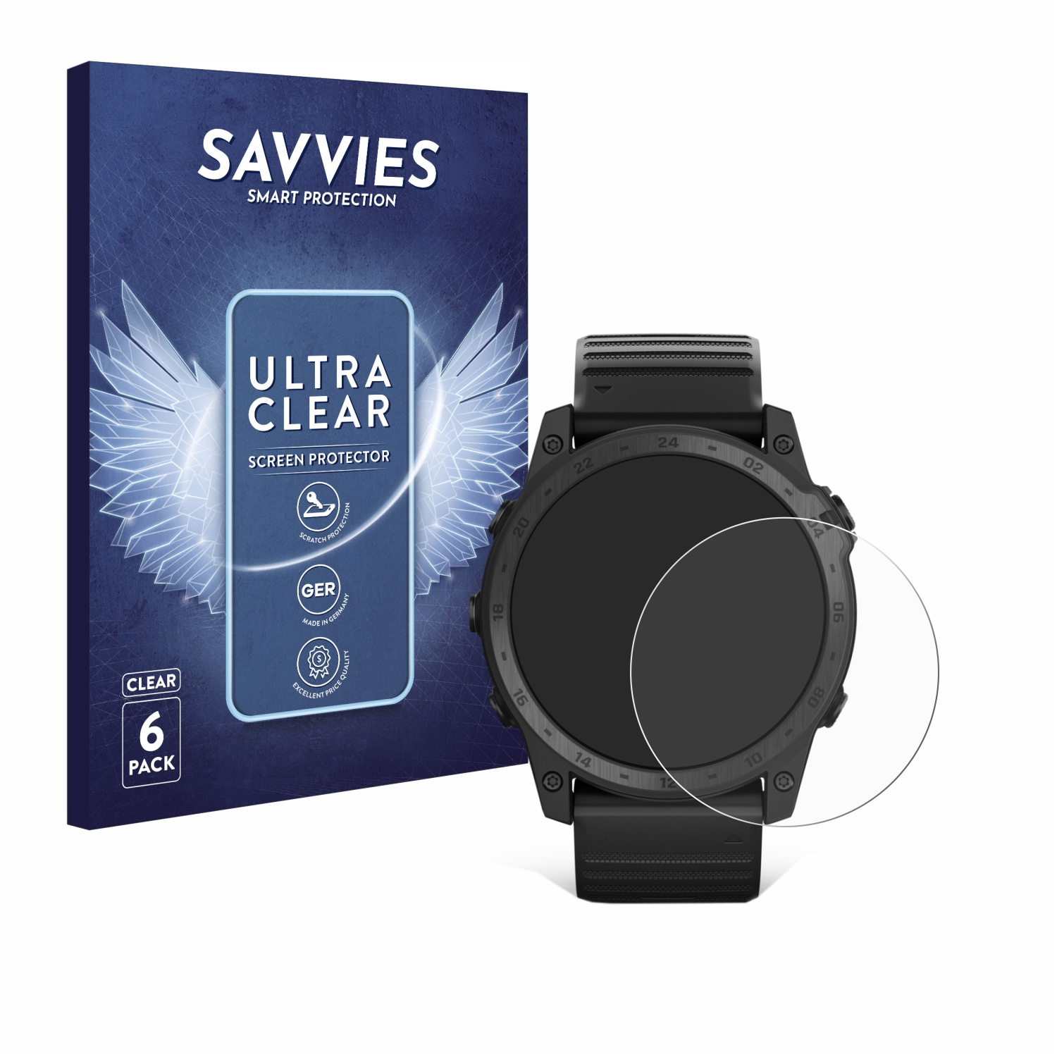 SAVVIES 6x 7 Pro klare Garmin Schutzfolie(für Ballistics) Tactix
