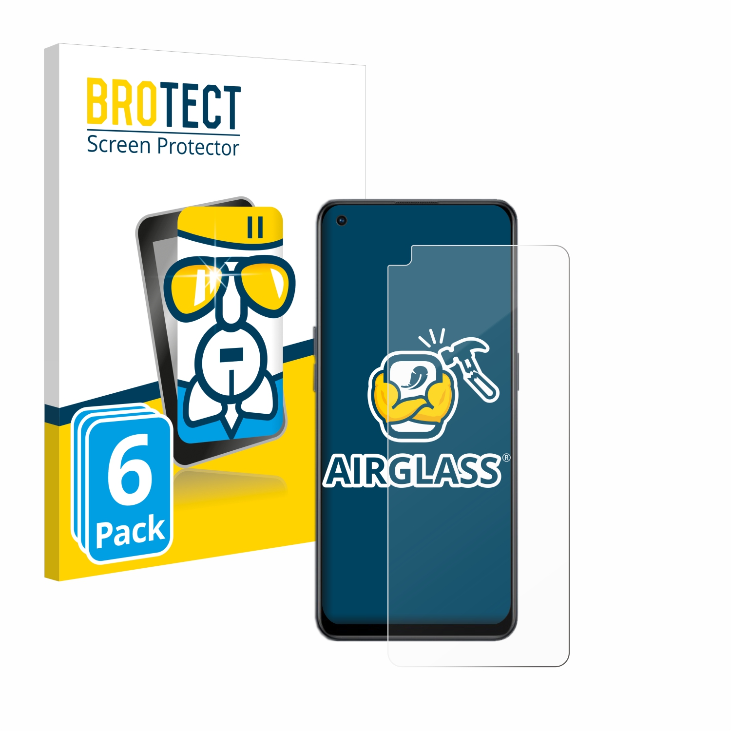 8 Schutzfolie(für Reno klare Lite) BROTECT Airglass Oppo 6x