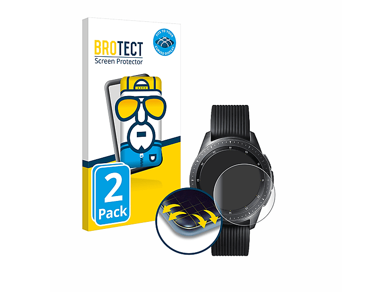 BROTECT 2x Flex Full-Cover 3D mm)) Watch (42 Galaxy Curved Schutzfolie(für Samsung