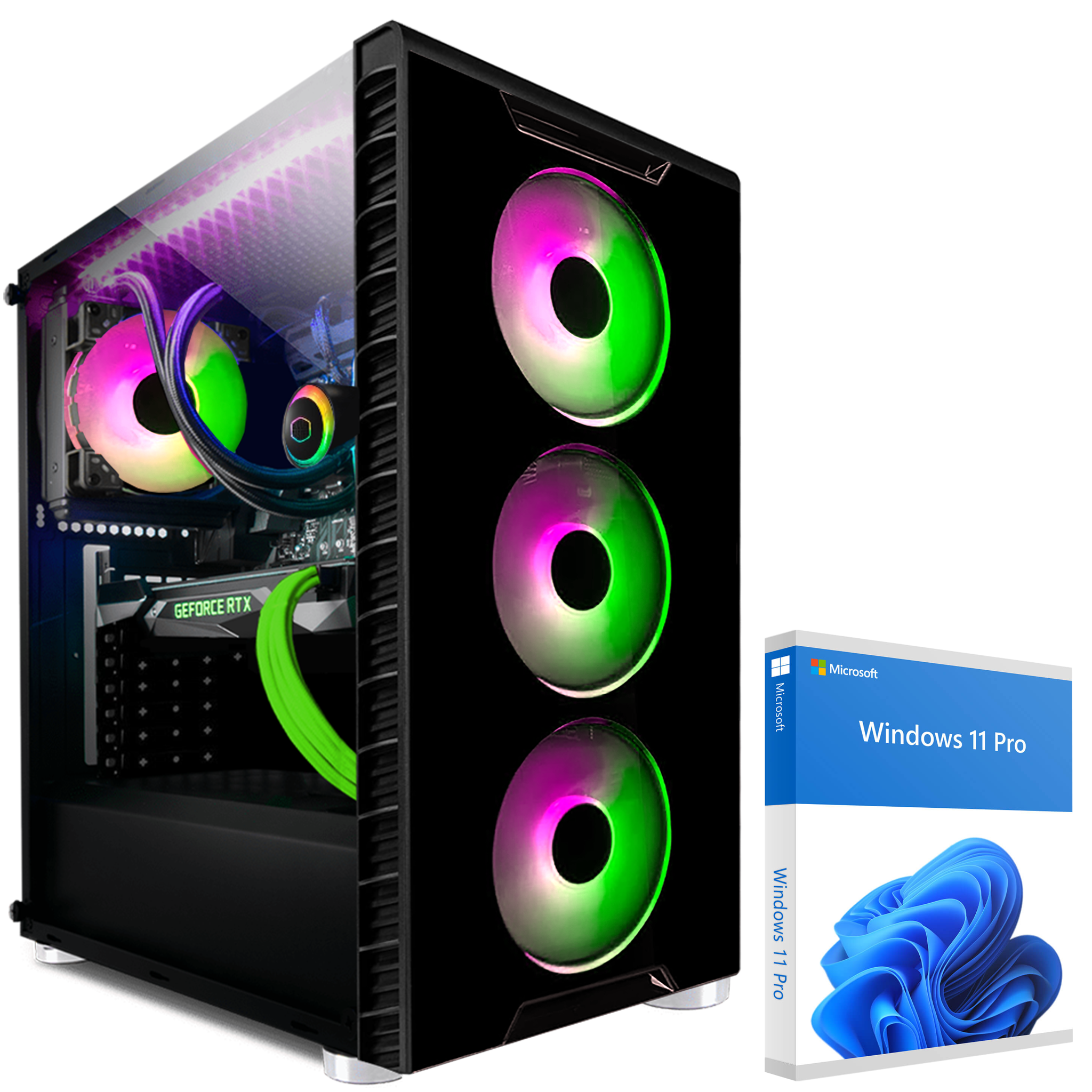 KRAFTPC AMD 11 NVIDIA GeForce GB GB GB 1000 HDD, 4070, AMD Prozessor, Gaming mit 2000 RTX™ 7 GB 12 Ryzen7 Windows Pro, Ryzen™ 5800X, 32 SSD, PC RAM