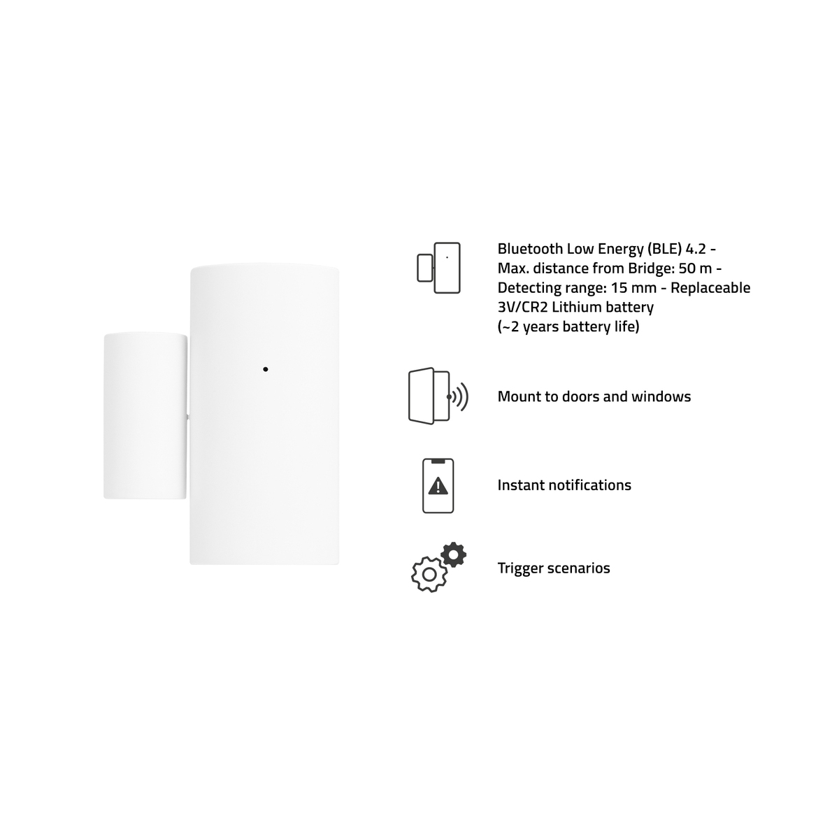 HOMBLI Sensor Bluetooth Weiß Kontakt Sensor/Aktor