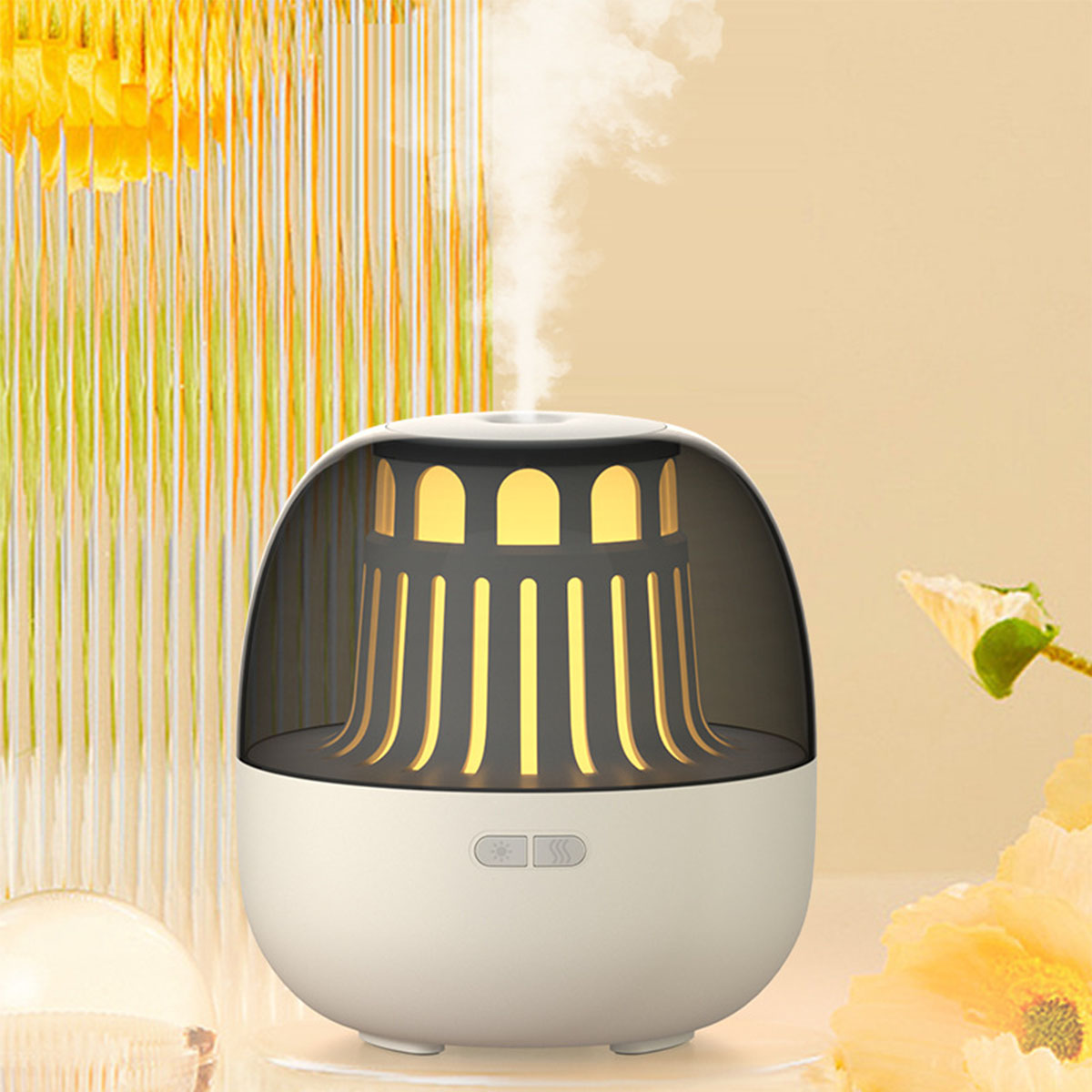 Aromatherapy Diffuser: in Luftbefeuchter Entspannung (Raumgröße: 20 einem Duft m²) Lighthouse BRIGHTAKE schwarz und