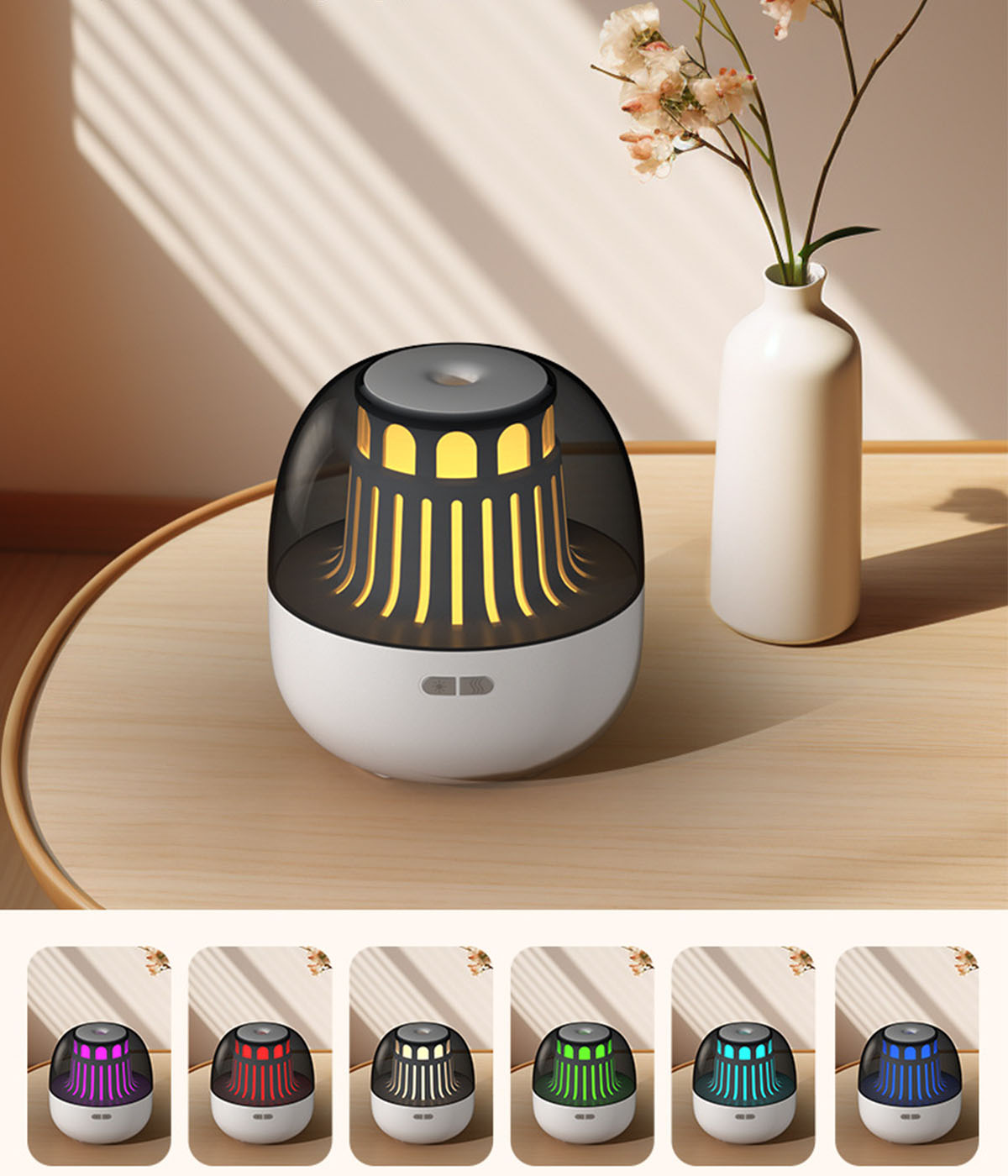 Aromatherapy Diffuser: in Luftbefeuchter Entspannung (Raumgröße: 20 einem Duft m²) Lighthouse BRIGHTAKE schwarz und