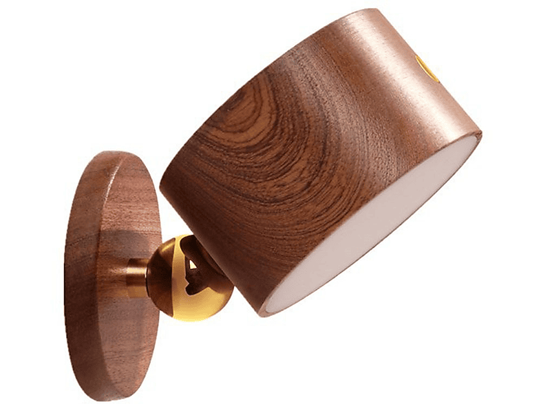 BRIGHTAKE Kreative Holz Tischlampe - USB Wiederaufladbar und Dimmbar Nachtlicht